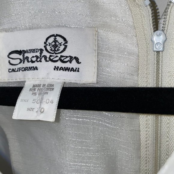 Vintage Alfred Shaheen Maxi Dress with Sheer Sleeve and Roses - Picture 4 of 7